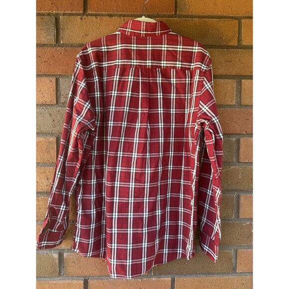 Chaps Easy Care‎ Twill Plaid Button Down Shirt Long Sleeve Casual | Men's Medium - Picture 2 of 13